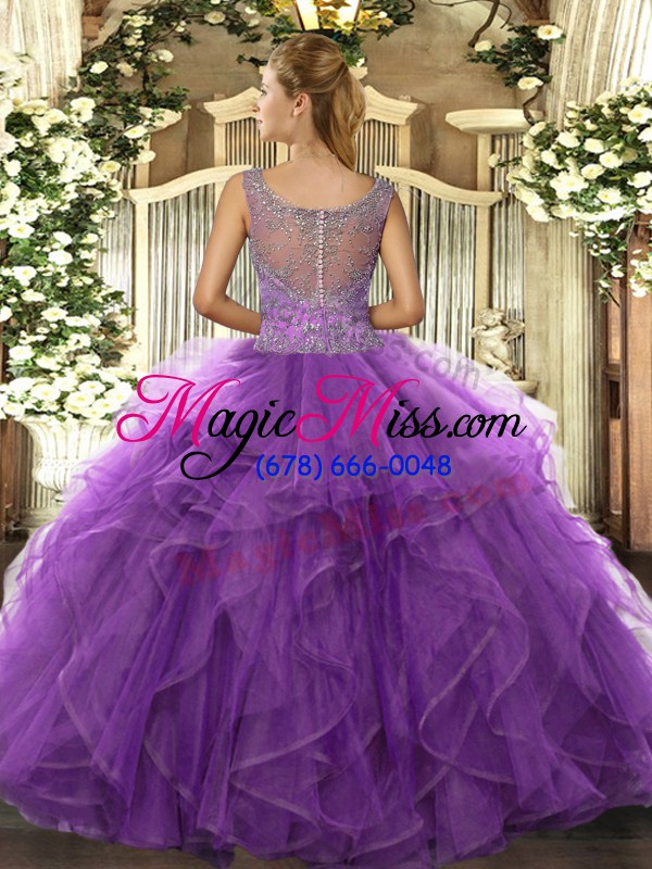 wholesale teal clasp handle sweet 16 dresses beading and ruffled layers sleeveless floor length