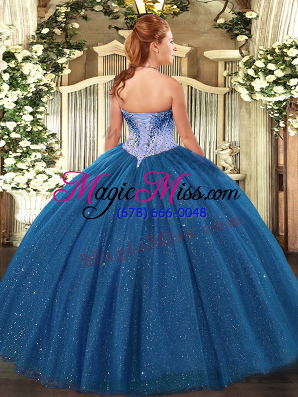 wholesale stylish floor length fuchsia quinceanera gown tulle sleeveless beading and sequins