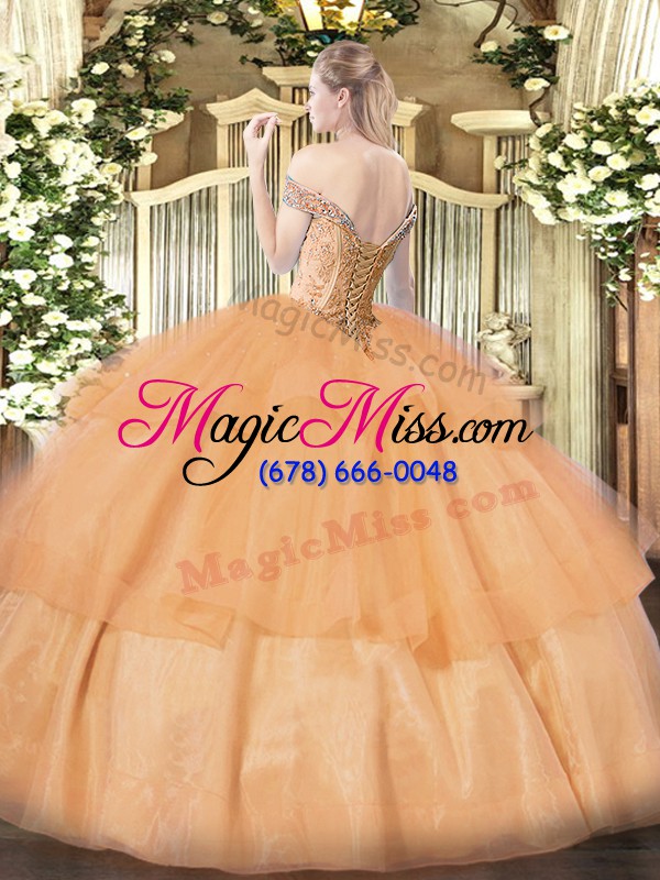 wholesale trendy sleeveless organza lace up sweet 16 quinceanera dress for military ball and sweet 16 and quinceanera