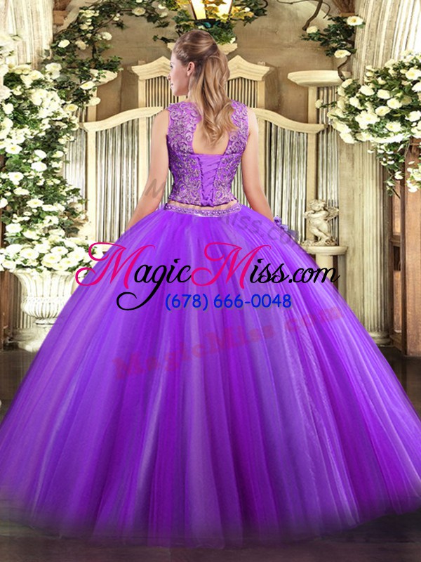 wholesale hot pink lace up quinceanera gowns beading sleeveless floor length