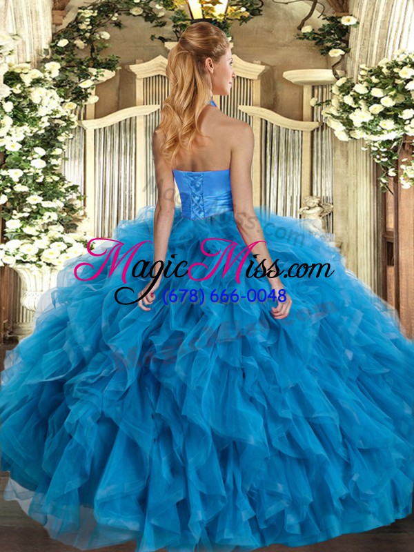 wholesale top selling sleeveless ruffles lace up quince ball gowns
