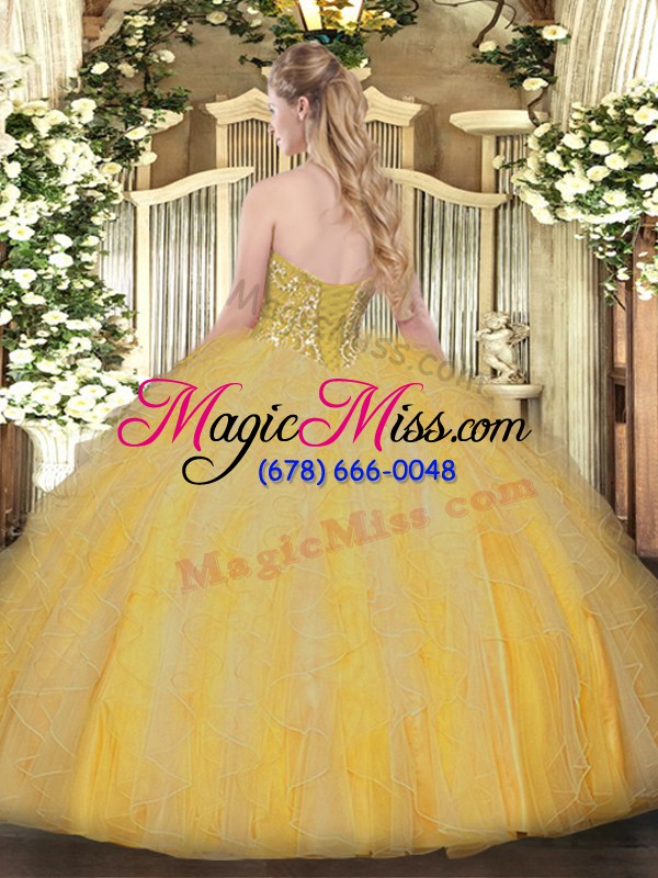 wholesale stunning sweetheart sleeveless organza quinceanera dresses ruffles lace up