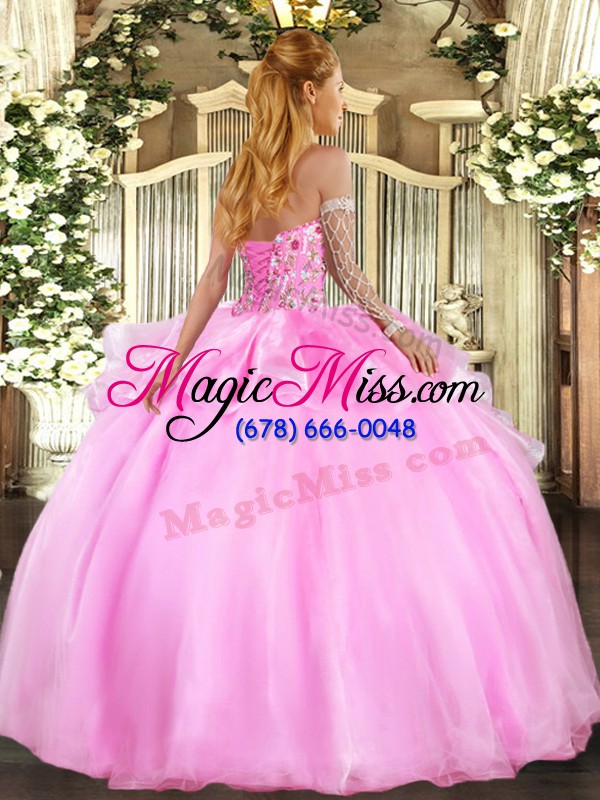 wholesale deluxe sweetheart sleeveless lace up sweet 16 quinceanera dress lilac organza and tulle