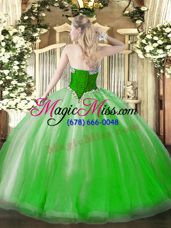 wholesale fantastic yellow green sleeveless tulle lace up vestidos de quinceanera for military ball and sweet 16 and quinceanera