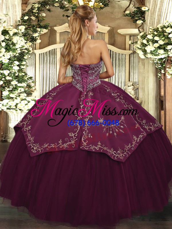 wholesale floor length purple ball gown prom dress taffeta and tulle sleeveless pattern