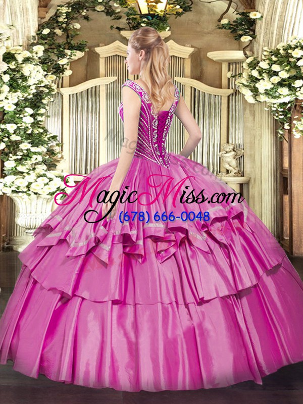 wholesale latest organza and taffeta sleeveless floor length quinceanera dresses and beading and ruffled layers