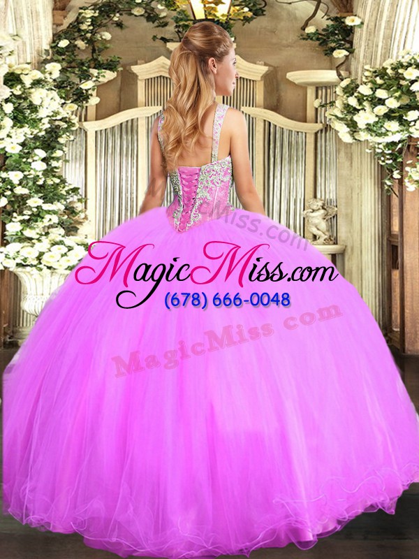 wholesale decent tulle sleeveless floor length ball gown prom dress and beading