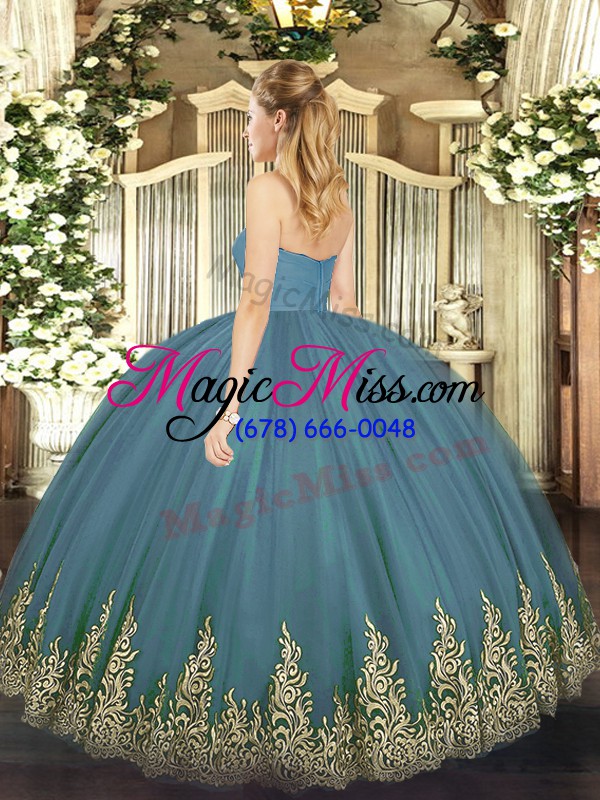 wholesale ball gowns sweet 16 dress purple sweetheart tulle sleeveless floor length zipper