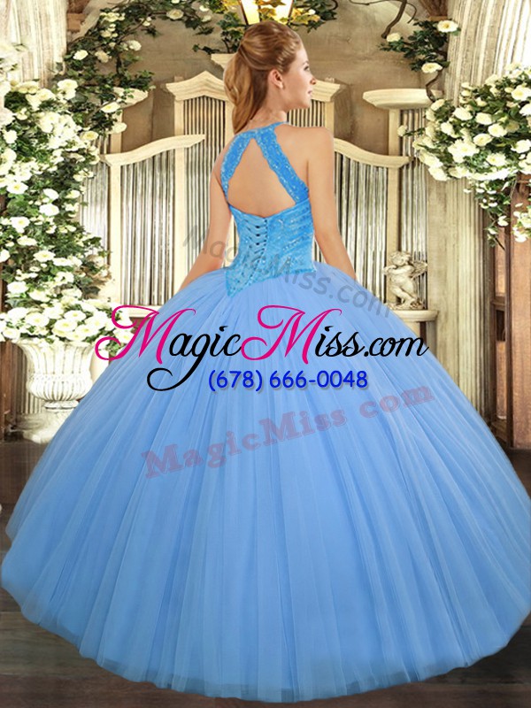 wholesale beautiful tulle sleeveless floor length quince ball gowns and beading