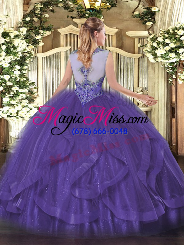 wholesale low price turquoise sleeveless beading and ruffles floor length 15th birthday dress