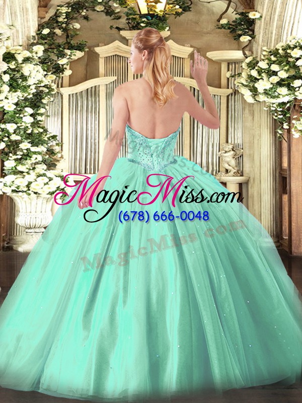 wholesale captivating sleeveless tulle lace up 15th birthday dress for military ball and sweet 16 and quinceanera
