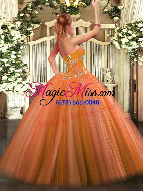 wholesale luxurious fuchsia sleeveless beading floor length 15th birthday dress
