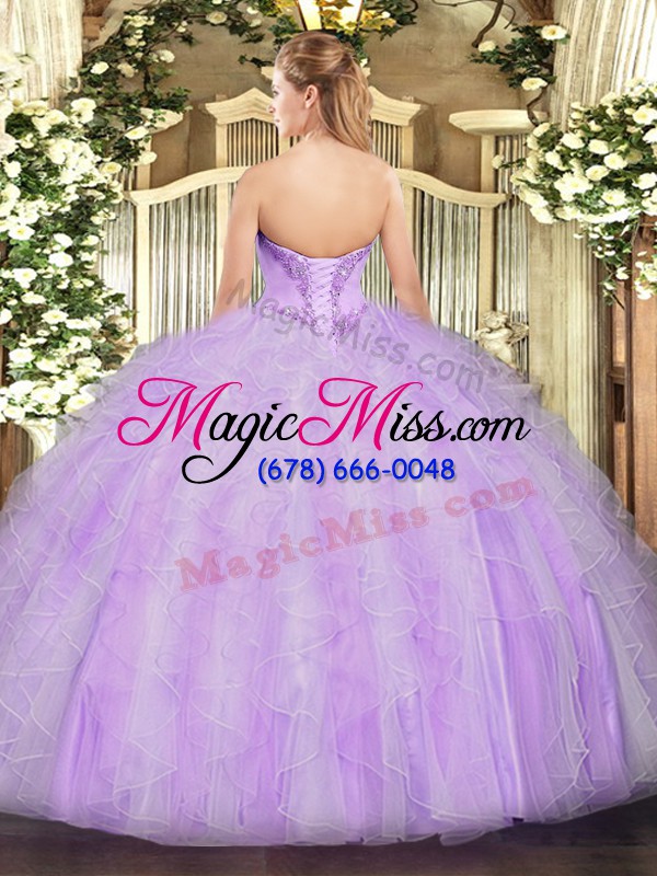 wholesale beautiful aqua blue ball gowns ruffles quinceanera gown lace up organza sleeveless floor length