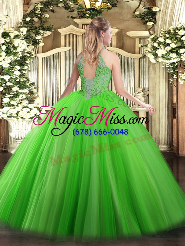 wholesale floor length lace up 15th birthday dress yellow green for military ball and sweet 16 and quinceanera with sequins