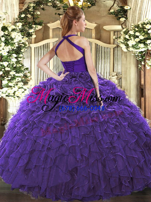 wholesale customized floor length ball gowns sleeveless fuchsia sweet 16 quinceanera dress lace up