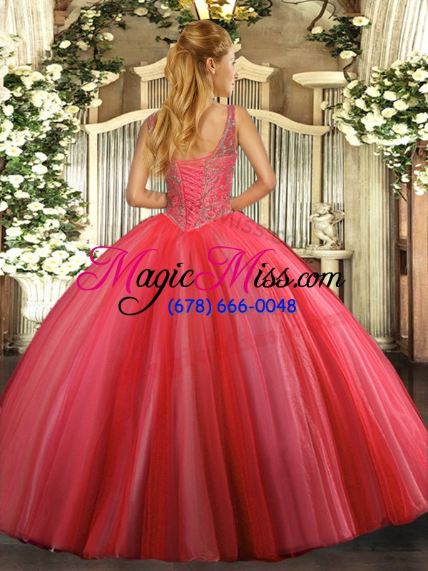 wholesale custom designed sleeveless beading lace up sweet 16 quinceanera dress