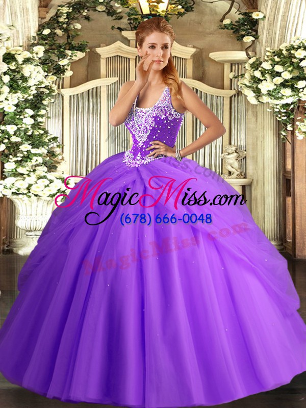 wholesale sleeveless lace up floor length beading and pick ups sweet 16 dresses