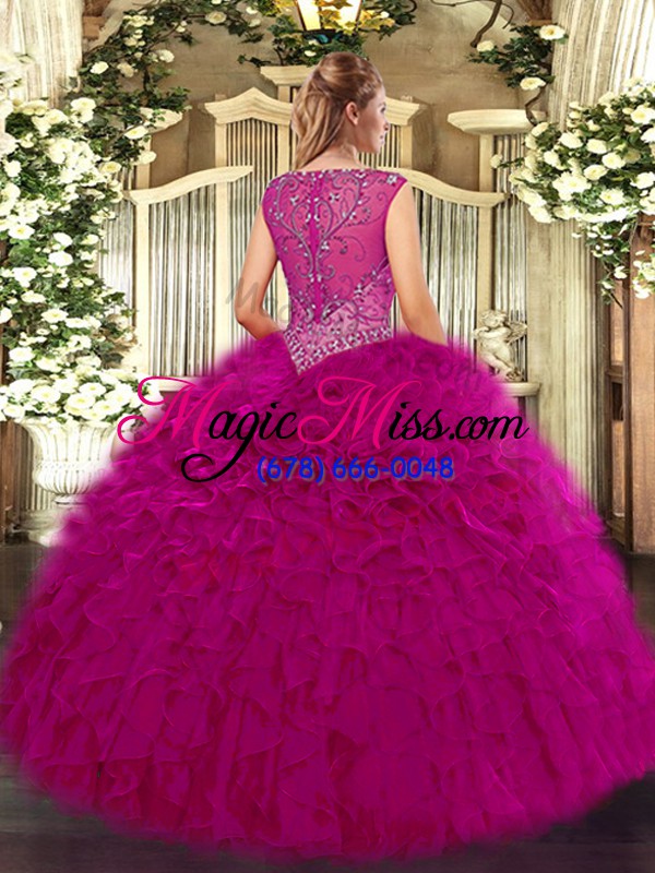 wholesale colorful wine red ball gowns beading and ruffles sweet 16 dresses zipper organza sleeveless floor length