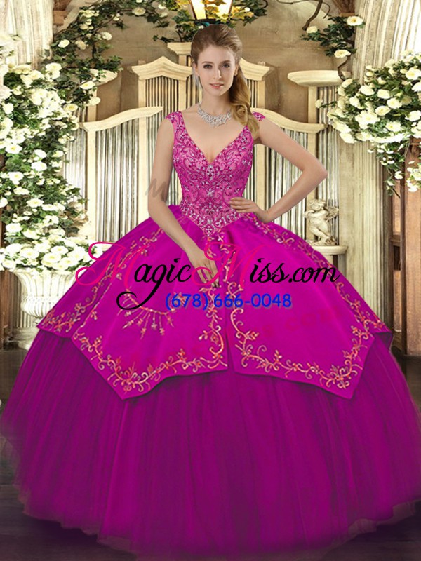 wholesale taffeta and tulle sleeveless floor length vestidos de quinceanera and beading and embroidery