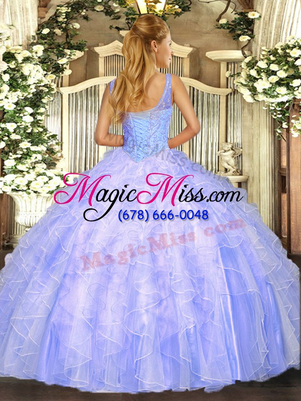 wholesale modest floor length ball gowns sleeveless lavender quinceanera gowns lace up
