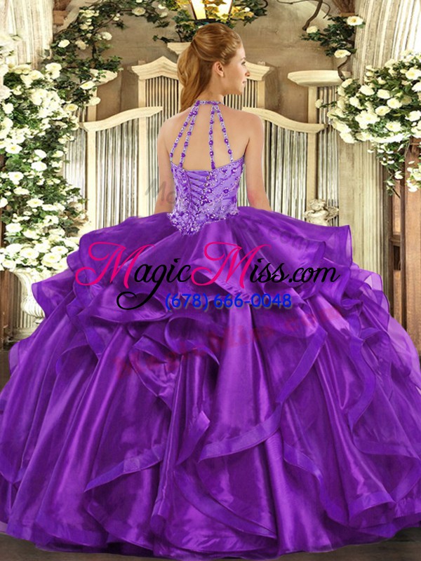 wholesale gorgeous teal organza lace up sweet 16 dresses sleeveless floor length beading