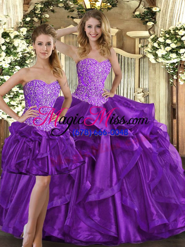 wholesale floor length ball gowns sleeveless eggplant purple ball gown prom dress lace up