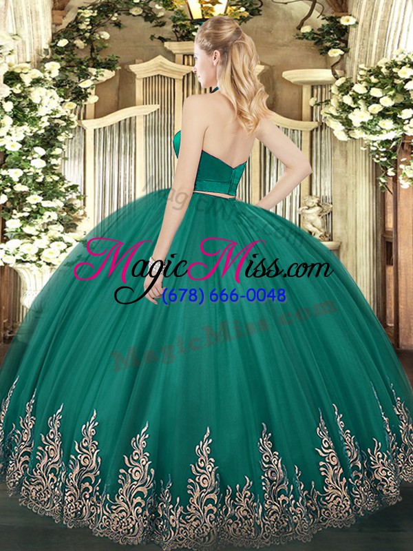 wholesale floor length zipper quinceanera gowns fuchsia for military ball and sweet 16 and quinceanera with appliques