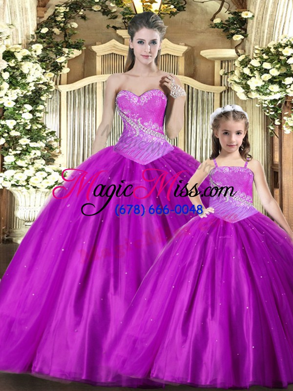 wholesale low price ball gowns quinceanera dresses red sweetheart tulle sleeveless floor length lace up