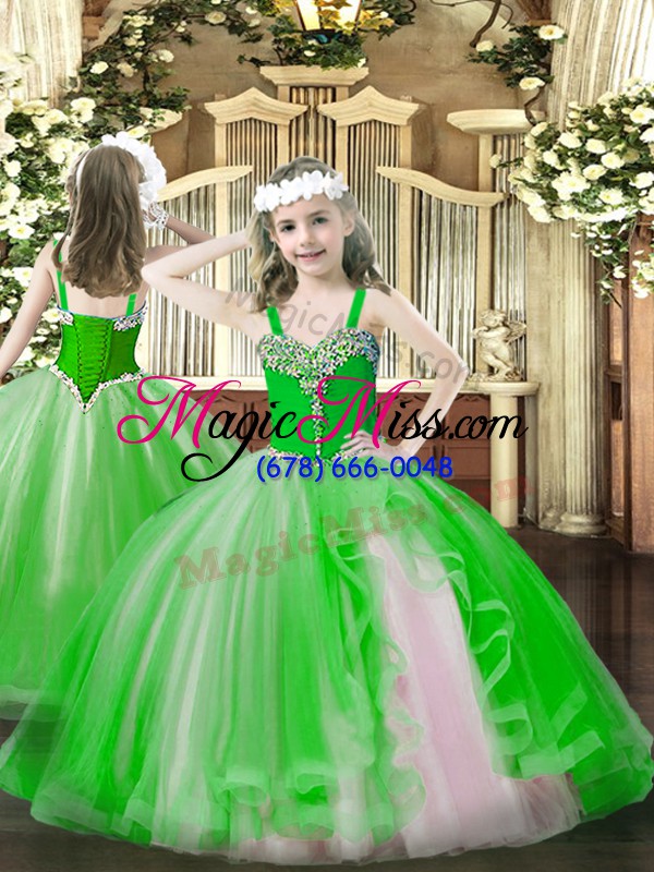 wholesale floor length ball gowns sleeveless green quinceanera dress lace up
