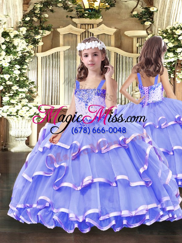 wholesale lavender quinceanera gown military ball and sweet 16 and quinceanera with beading and ruffled layers sweetheart sleeveless lace up