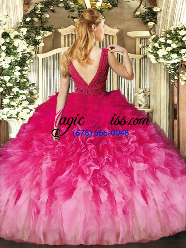 wholesale ideal multi-color sleeveless tulle backless sweet 16 dresses for sweet 16 and quinceanera