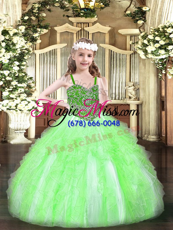 wholesale floor length ball gowns sleeveless kids formal wear lace up