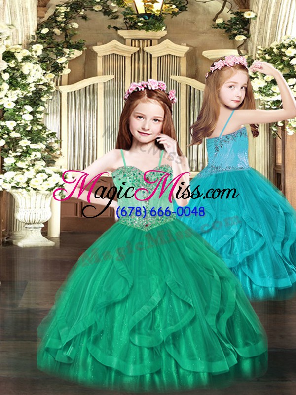 wholesale low price aqua blue vestidos de quinceanera military ball and sweet 16 and quinceanera with beading and ruffles sweetheart sleeveless lace up