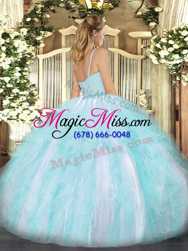 wholesale red quinceanera gowns military ball and sweet 16 and quinceanera with beading and ruffles straps sleeveless zipper