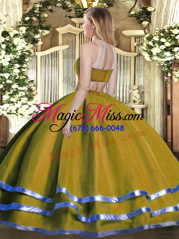 wholesale sweet floor length fuchsia sweet 16 dresses high-neck sleeveless backless
