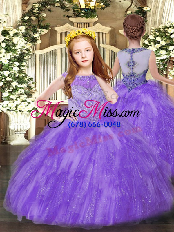 wholesale gorgeous eggplant purple sleeveless beading and ruffles floor length quinceanera gowns