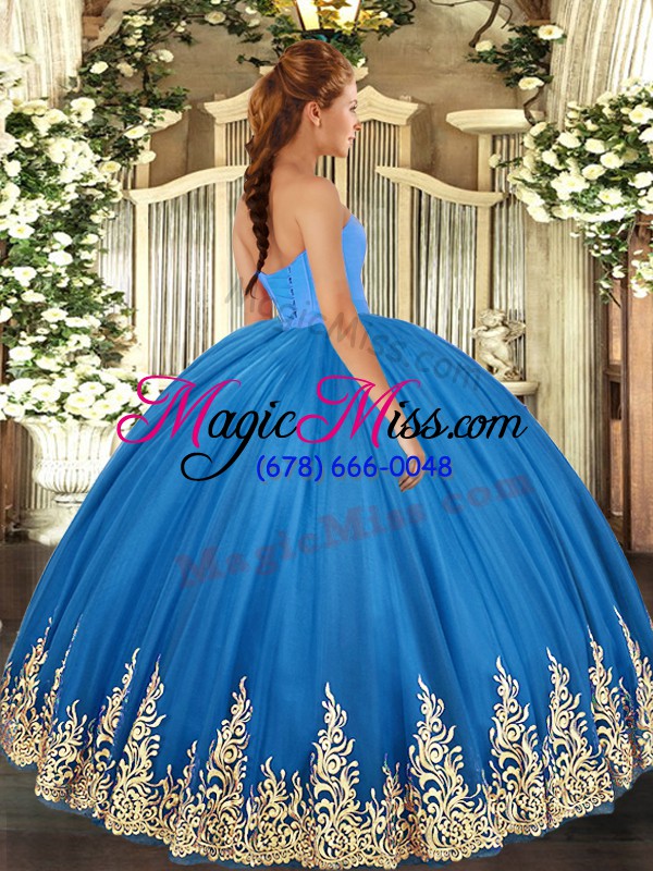 wholesale floor length ball gowns sleeveless baby blue sweet 16 quinceanera dress lace up