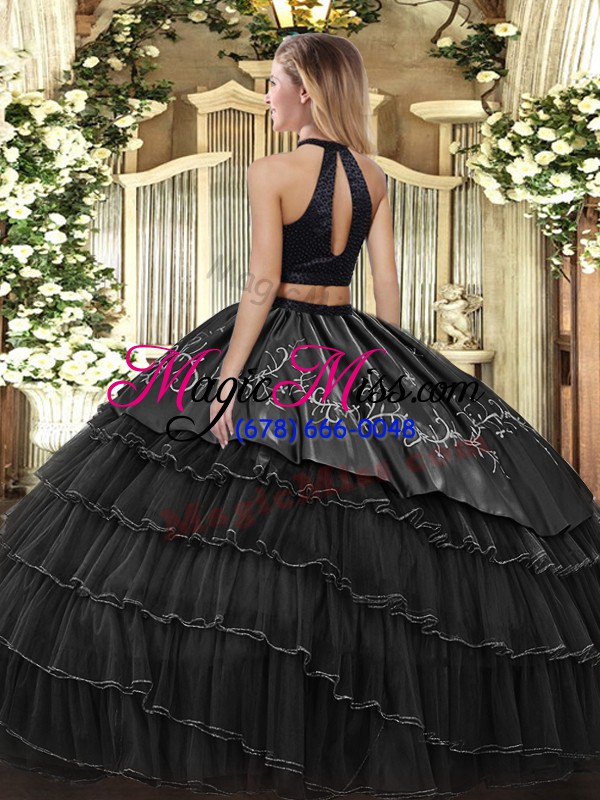 wholesale modern brown sleeveless organza backless quinceanera gown for military ball and sweet 16 and quinceanera