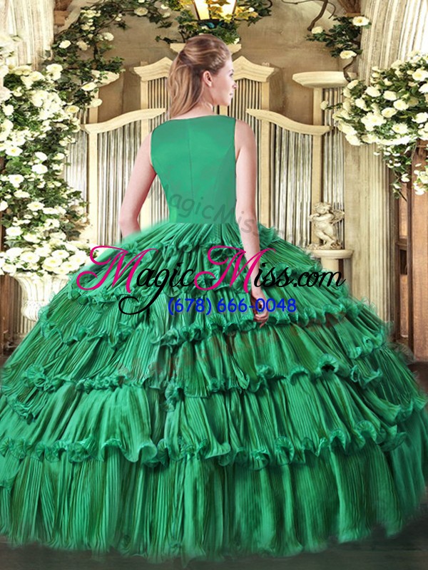 wholesale sleeveless beading and ruffled layers side zipper quinceanera dresses