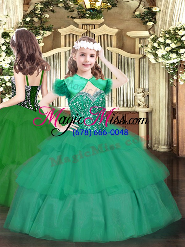 wholesale best selling sleeveless lace up floor length beading and ruffled layers quince ball gowns