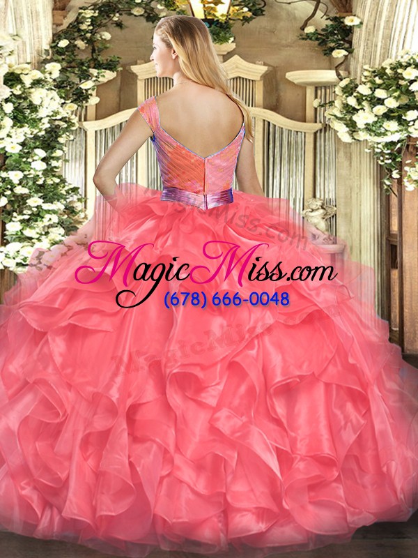 wholesale super yellow ball gowns beading and ruffles quinceanera gowns zipper tulle sleeveless floor length
