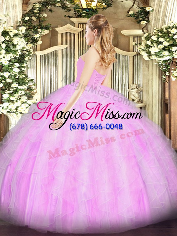 wholesale charming sleeveless organza lace up quinceanera gown for military ball and sweet 16 and quinceanera