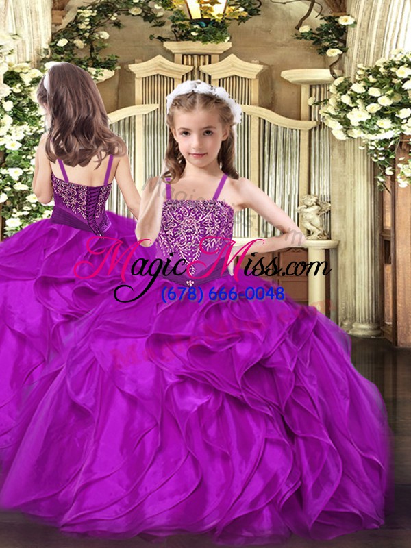 wholesale chic floor length ball gowns sleeveless fuchsia quinceanera dresses lace up