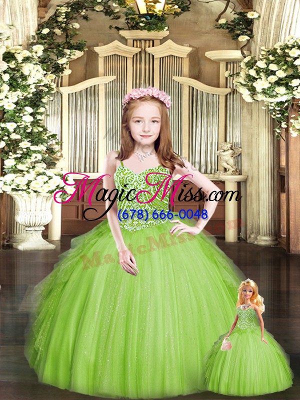 wholesale sweetheart sleeveless lace up quinceanera dresses apple green tulle