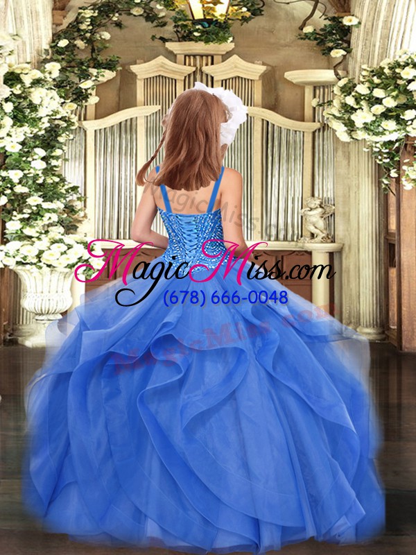 wholesale new style straps sleeveless evening gowns floor length beading hot pink organza