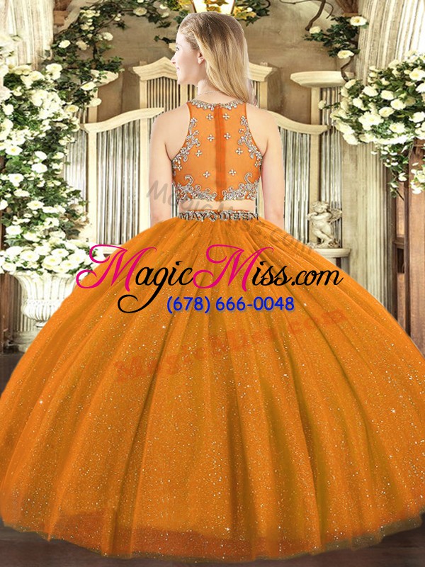 wholesale floor length fuchsia quince ball gowns tulle sleeveless beading
