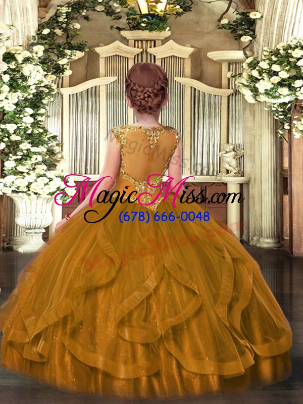 wholesale stunning floor length fuchsia little girls pageant dress wholesale scoop sleeveless zipper