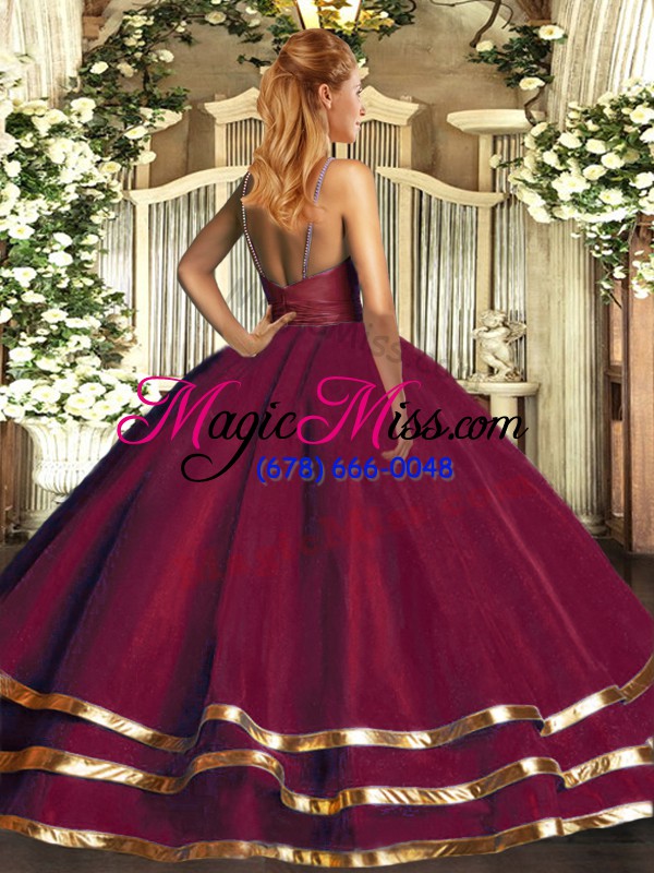 wholesale luxurious sleeveless ruffled layers backless vestidos de quinceanera