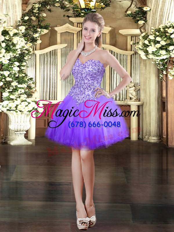wholesale lavender lace up sweetheart beading quinceanera gowns tulle sleeveless