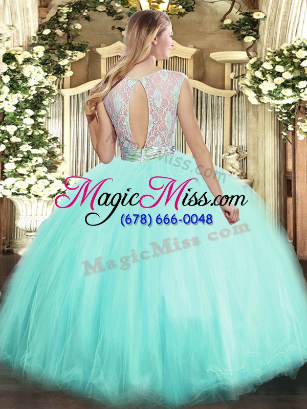 wholesale yellow green quinceanera gown military ball and sweet 16 and quinceanera with lace scoop sleeveless backless